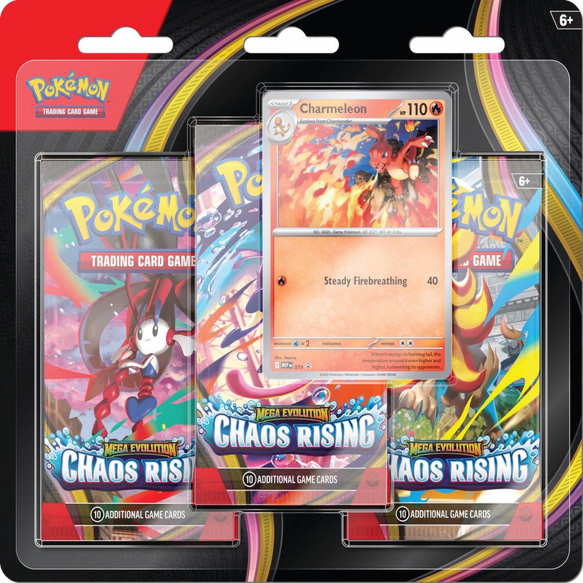 Pokemon - Mega Evolution - Chaos Rising - 3Pack Blister