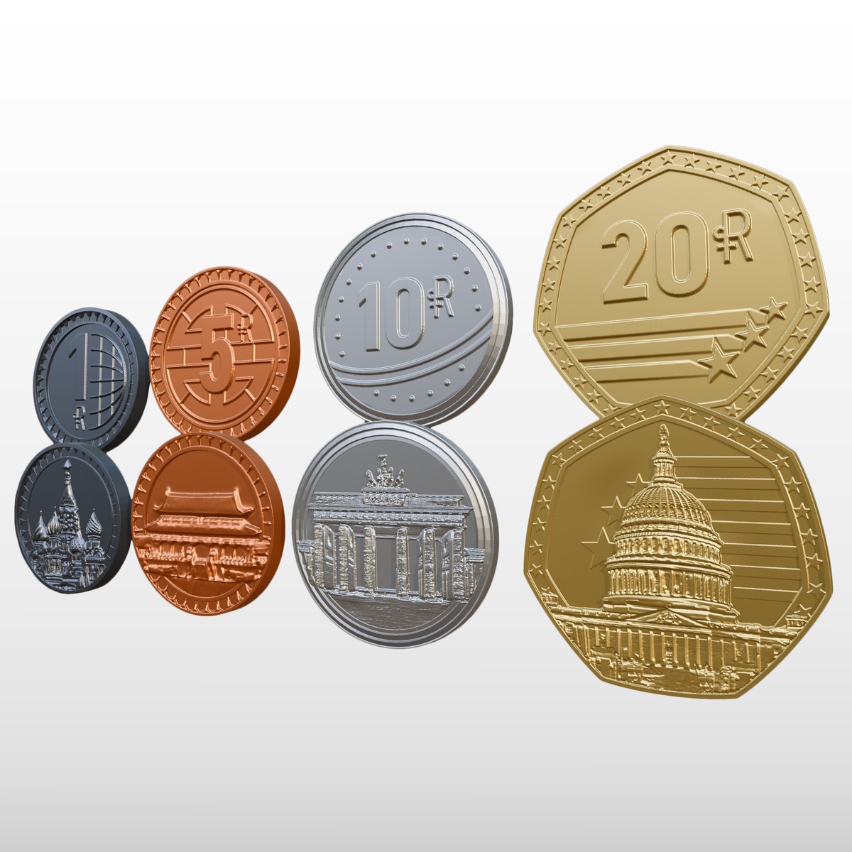 World Order: Metal Coins (85ct)