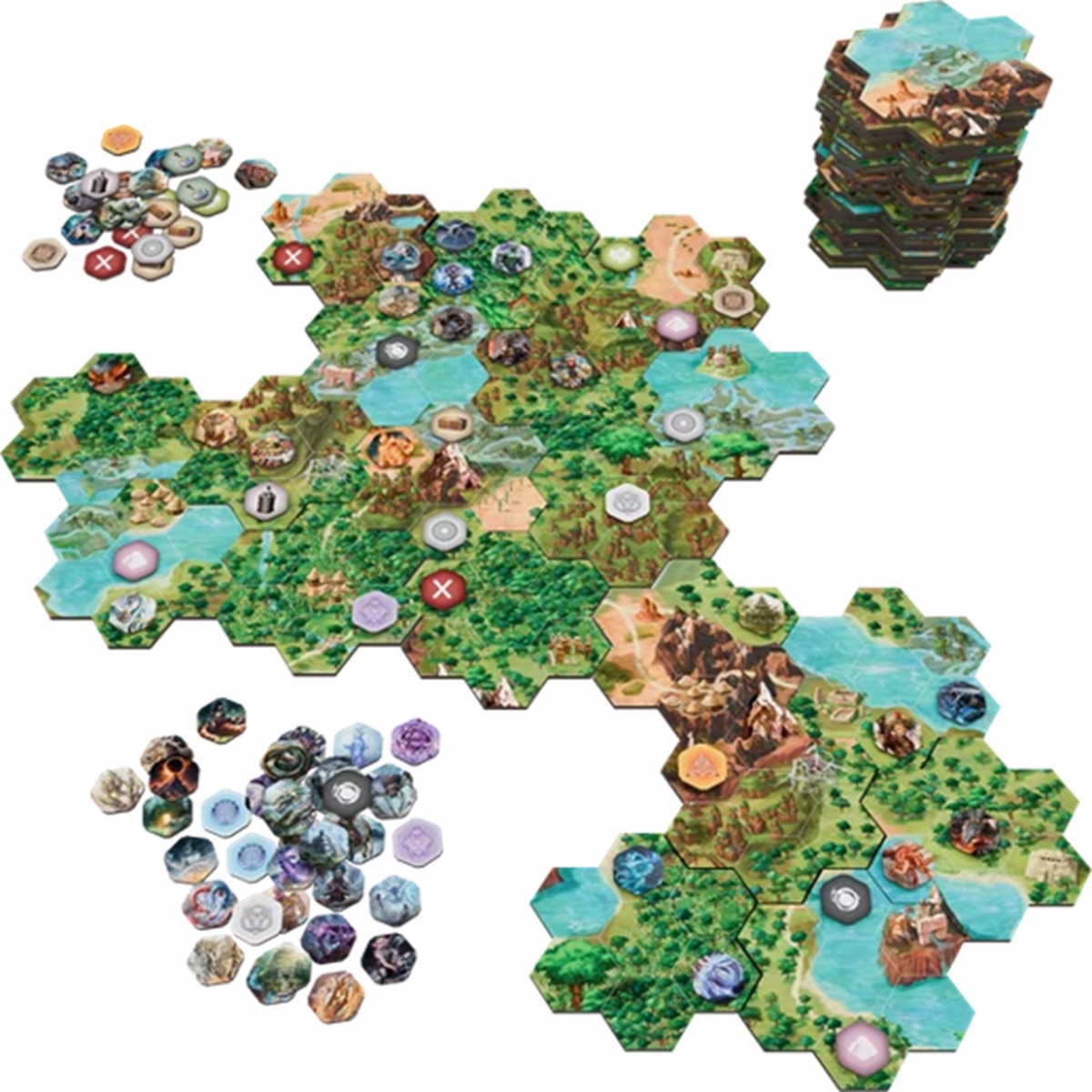 HEXplore It: The Mountains of Godai - Caprakan Map Pack *PRE-ORDER*