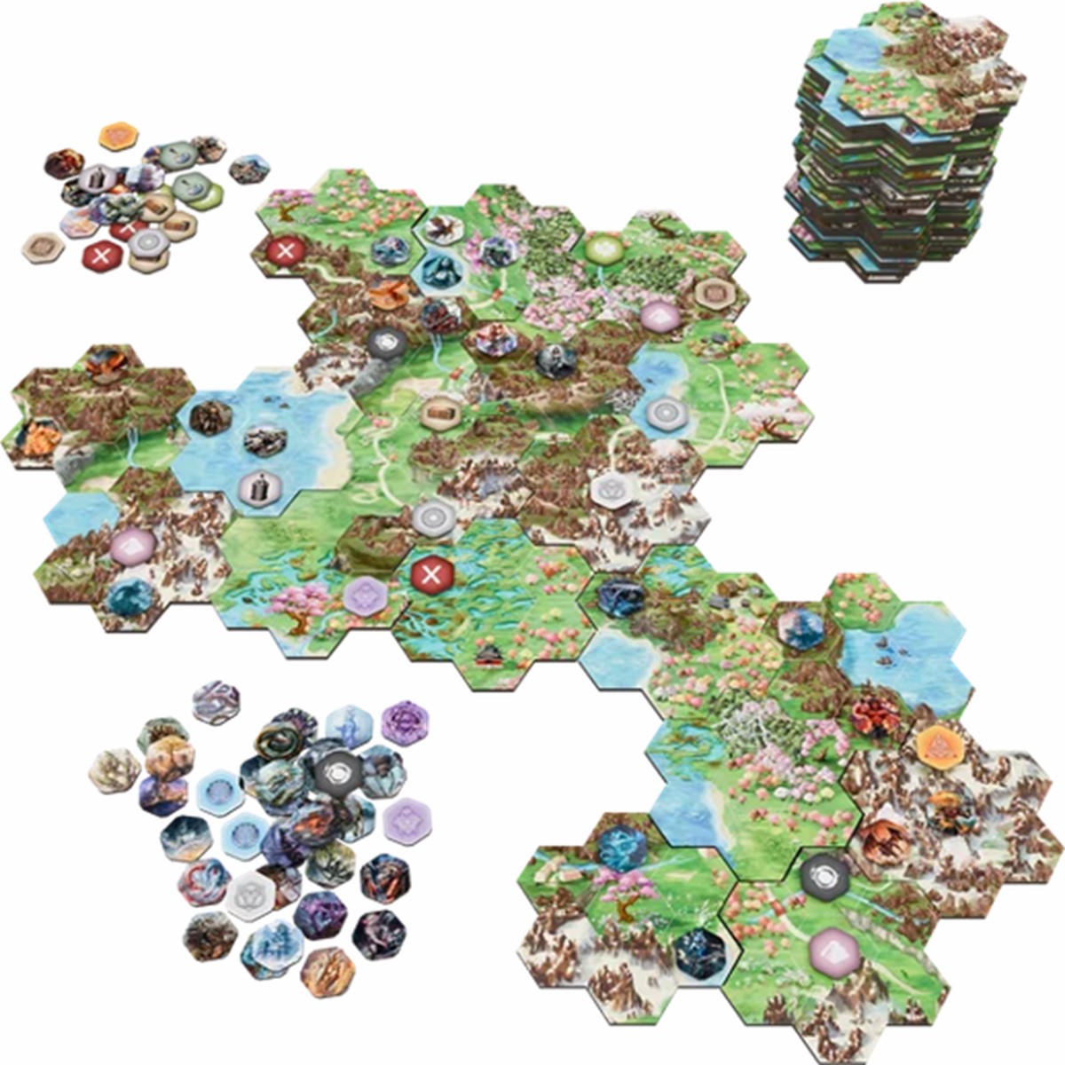 HEXplore It: The Mountains of Godai - Ishidan Map Pack *PRE-ORDER*