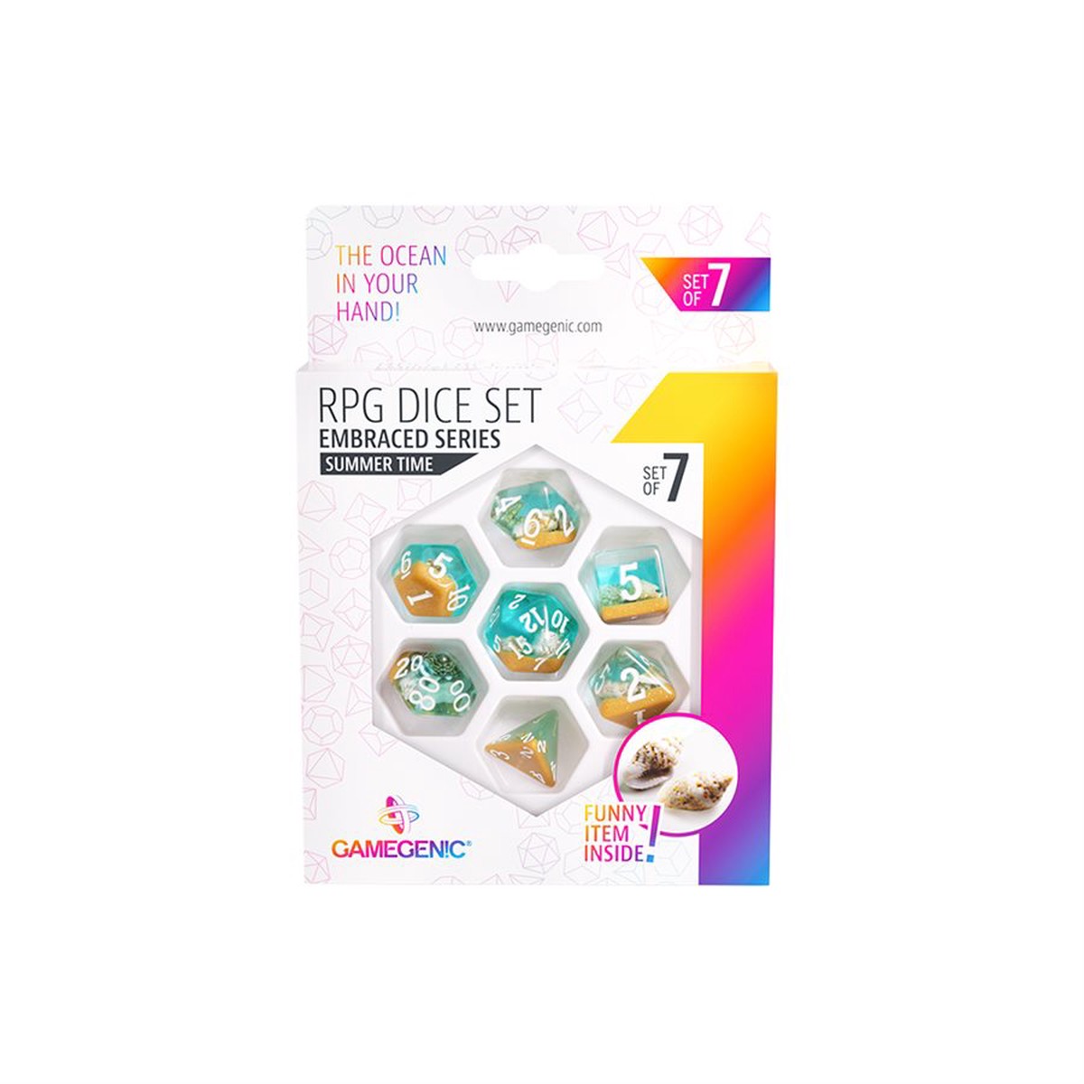 Gamegenic: Embraced Series: Summer Time Dice Set (7pcs)