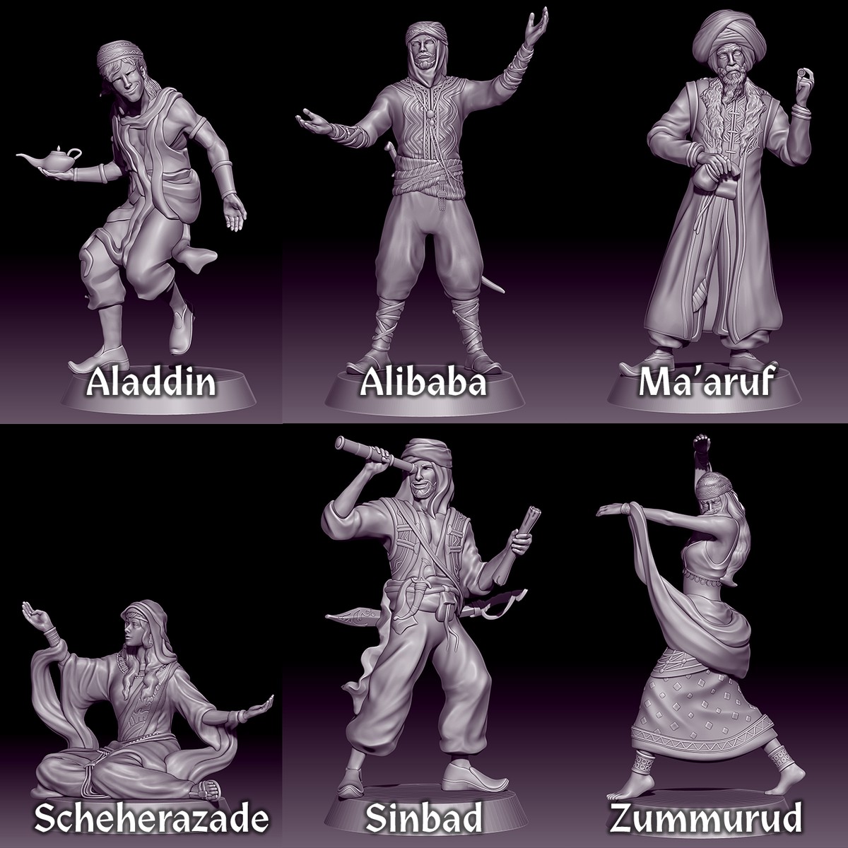 Tales of the Arabian Nights: 40th Anniversary: Character Miniatures