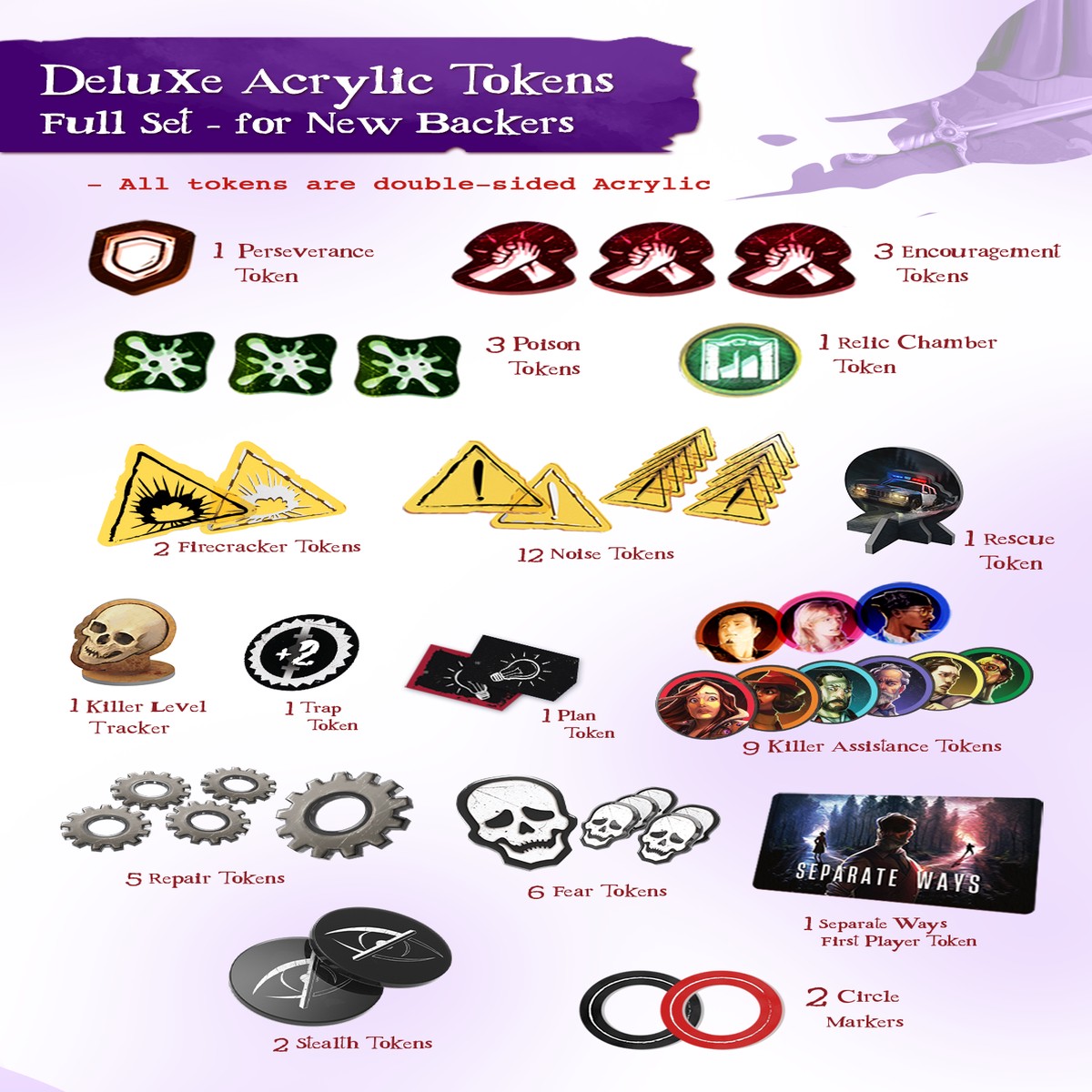 Terrorscape - Deluxe Acrylic Tokens (Full Set)