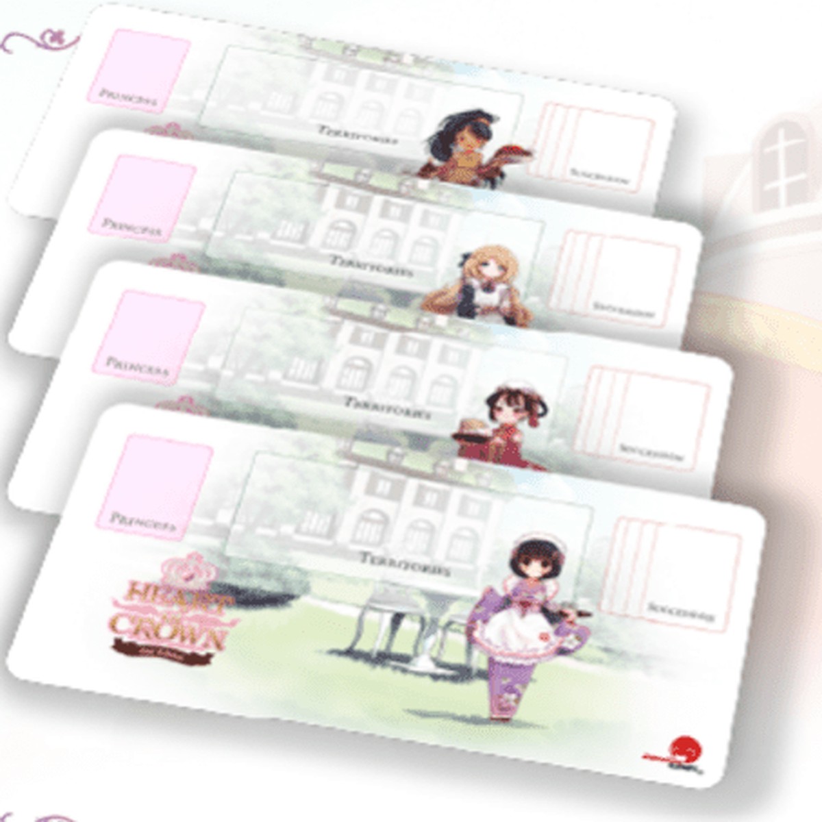 Heart of Crown: Second Edition Anniversary Edition Player Mat (Set of 4)