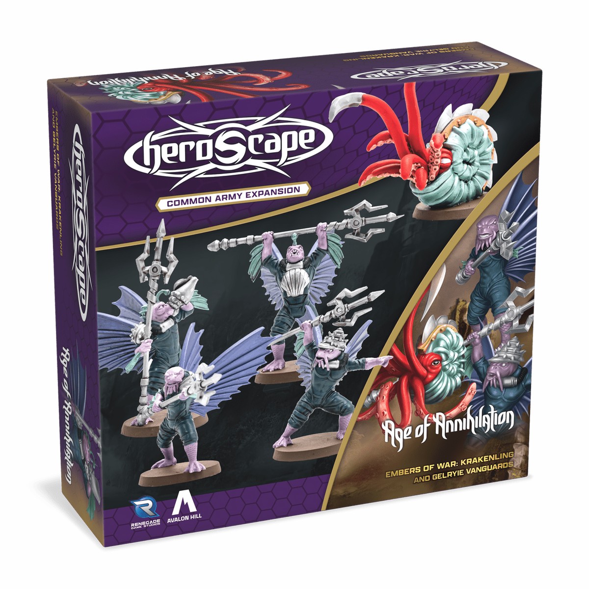 Heroscape: Gelryie Vanguards and Krakenling Common Army Expansion