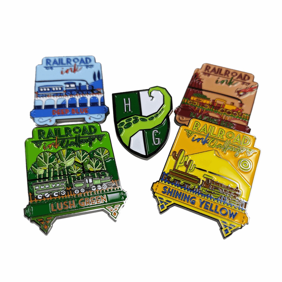 Railroad Ink Enamel Pins Pack