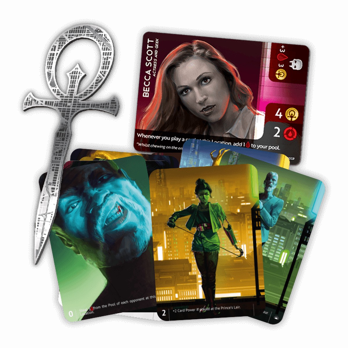 Vampire: The Masquerade Vendetta Metal Ambition Token and Promo Cards Pack
