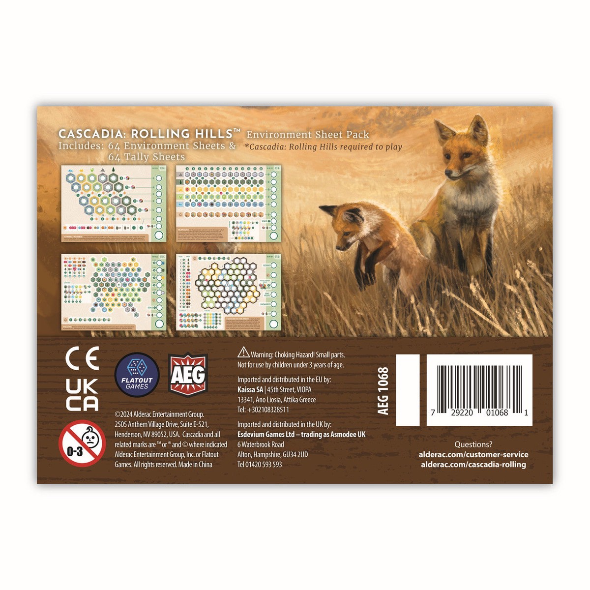 Cascadia: Rolling Hills Replacement Environment & Tally Sheets