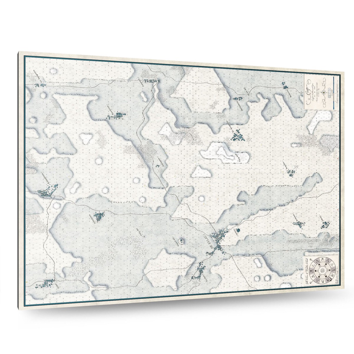 Battles of Napoleon Eylau 1807- mounted map