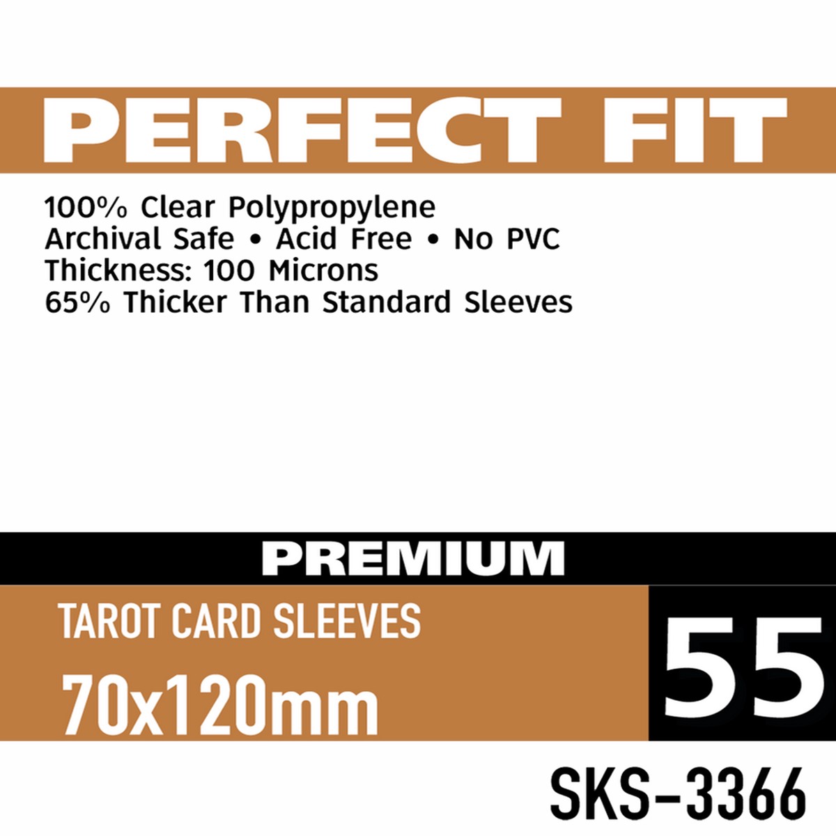 Sleeve Kings - Perfect Fit Premium Tarot Card Sleeves (70x120mm) (55 pack)