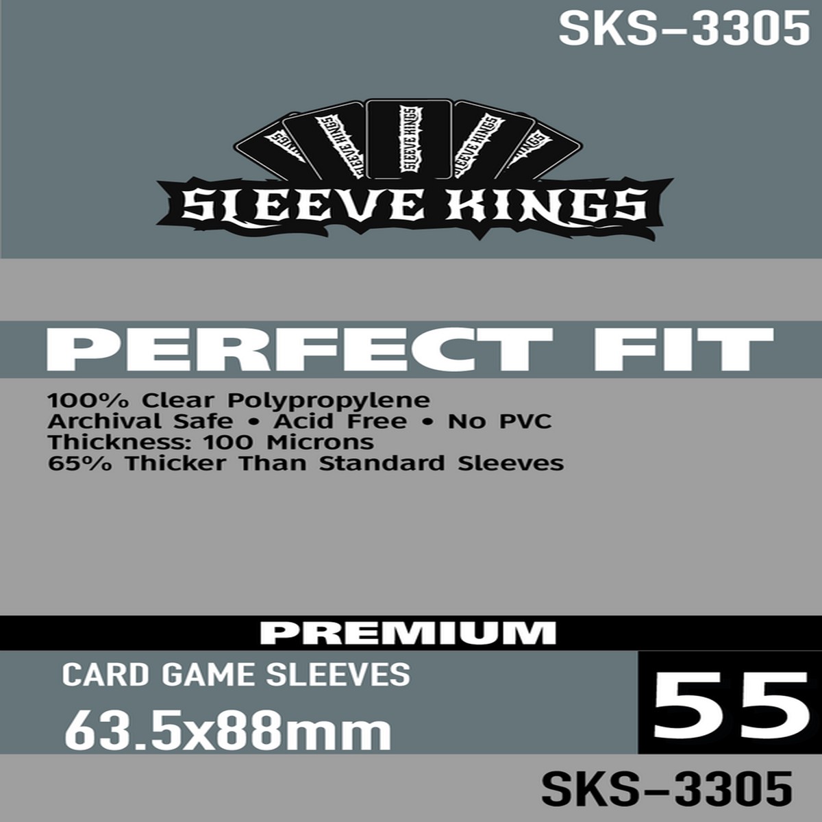 Sleeve Kings - Perfect Fit Premium Card Game Sleeves (63.5x88mm) (55 pack)