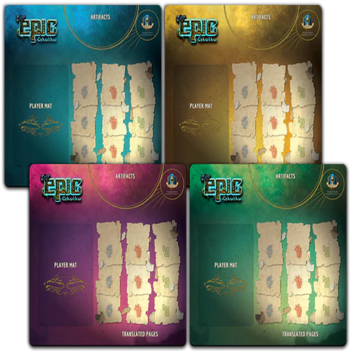 Tiny Epic Cthulhu 4 Pack Player Mats