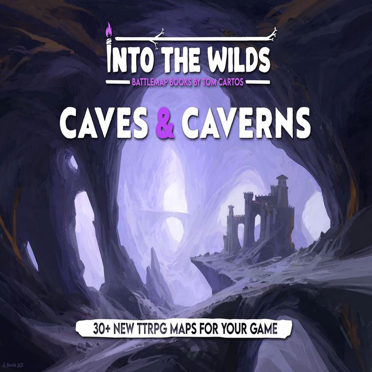 Into the Wilds Battlemap Books - Caves & Caverns