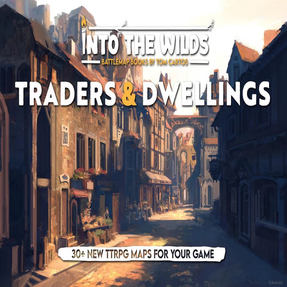 New Arrival Into the Wilds Battlemap Books - Traders & Dwellings