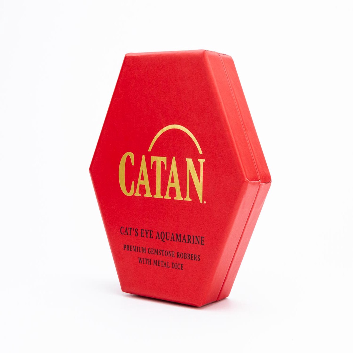 CATAN Premium Robber & Metal Dice Set- Cats Eye Aquamarine