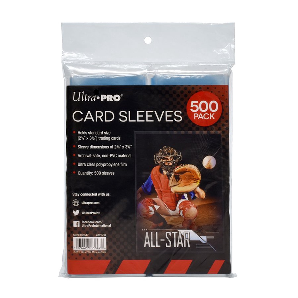 Ultra Pro - Original Card Sleeves (500ct) for 2-1/2" X 3-1/2" Soft Card Sleeves