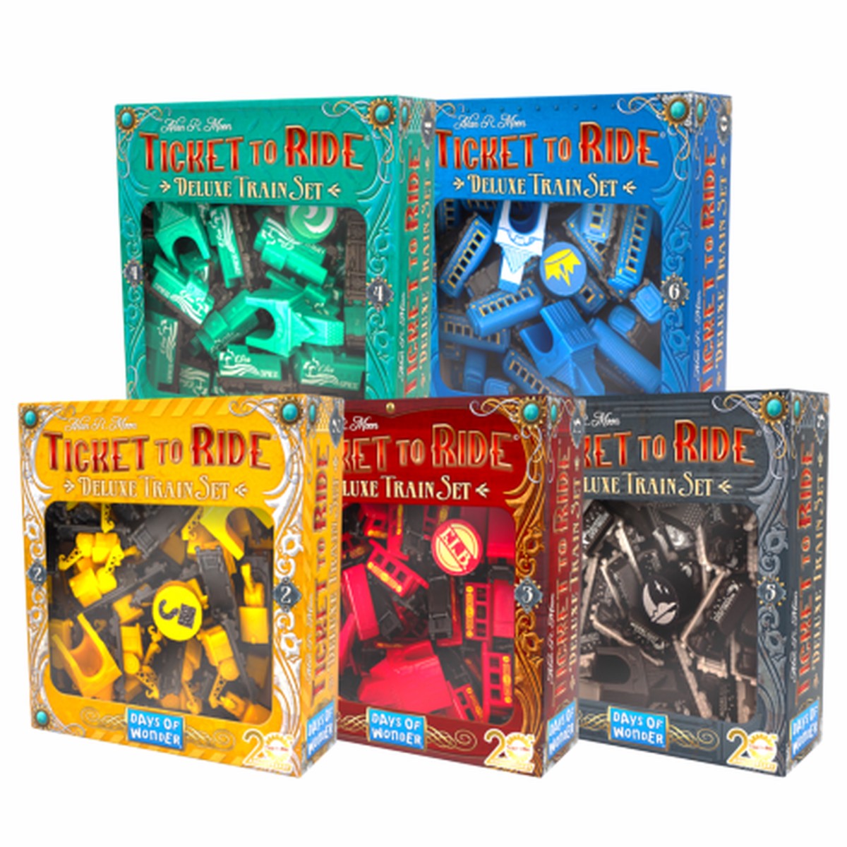 Ticket to Ride: 20th Anniversary Deluxe Train Bundle (Set of 5)