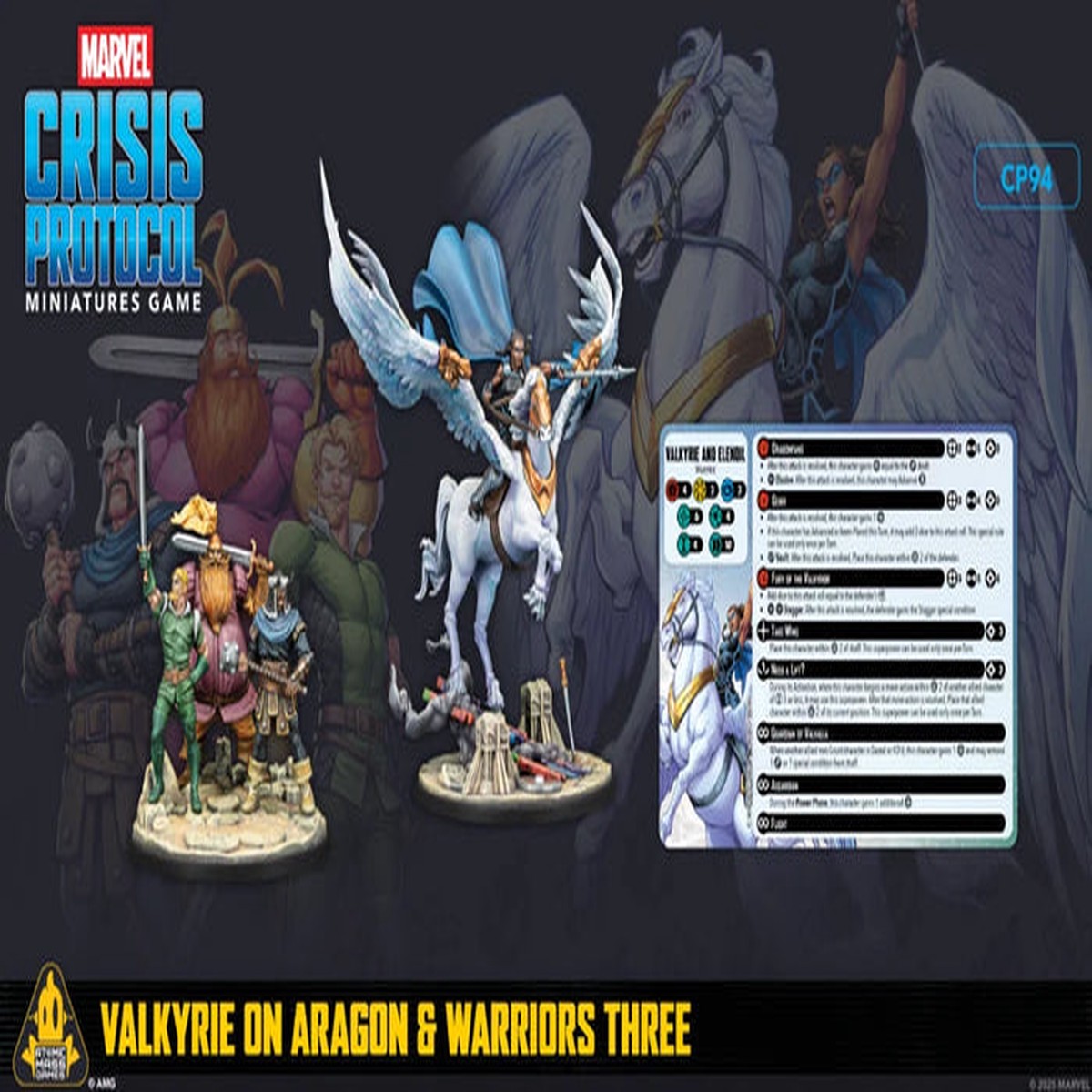 Marvel: Crisis Protocol Valkyrie on Elendil & Warriors Three *PRE-ORDER*
