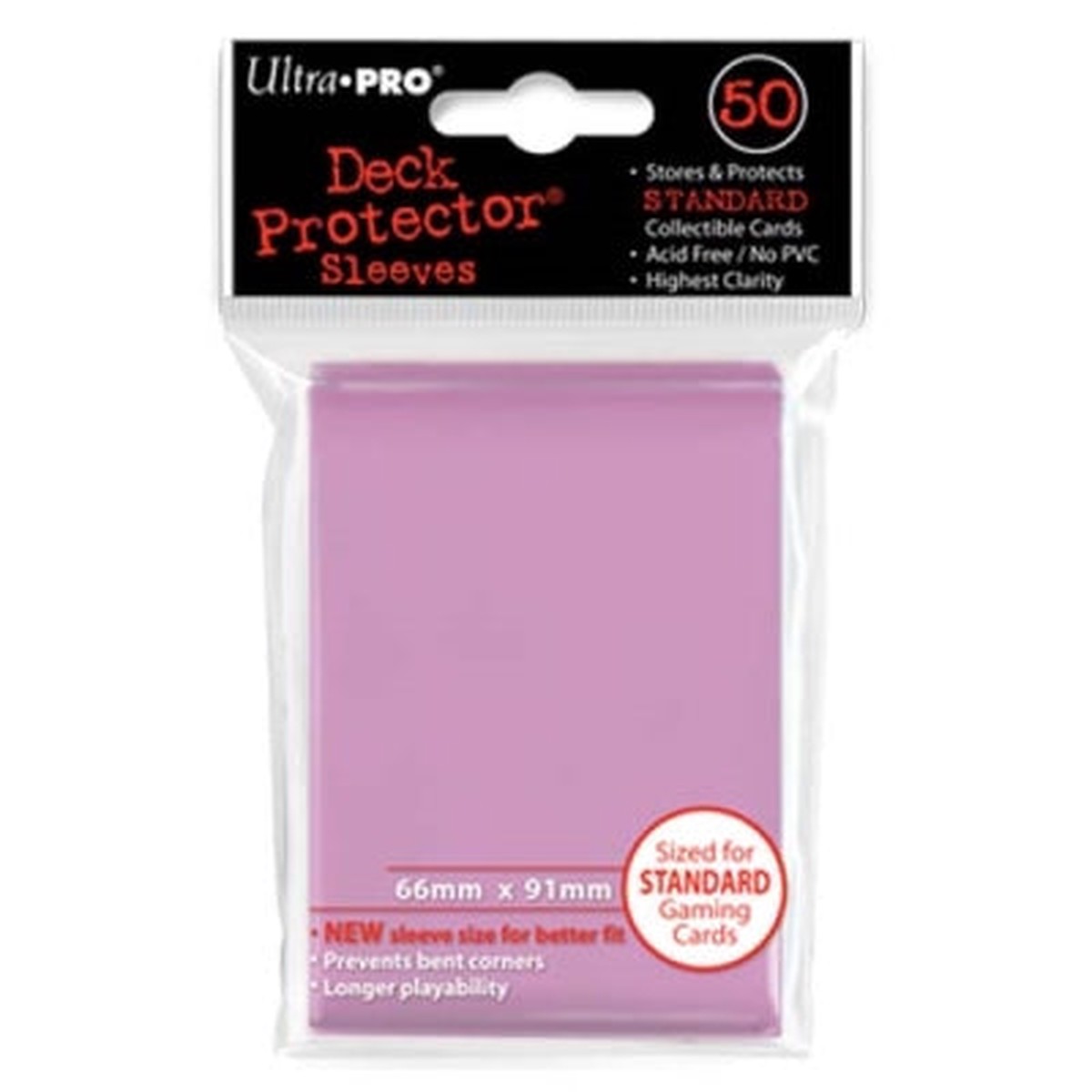 Ultra Pro Standard Card Game Sleeves 50ct Pro-Gloss Pink
