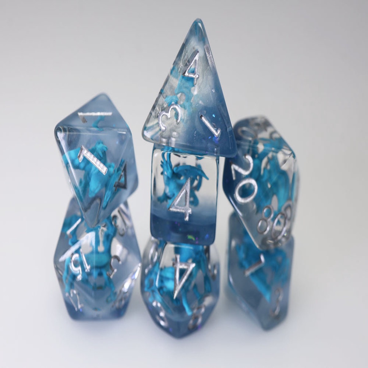 Young Blue Dragon RPG Dice Set