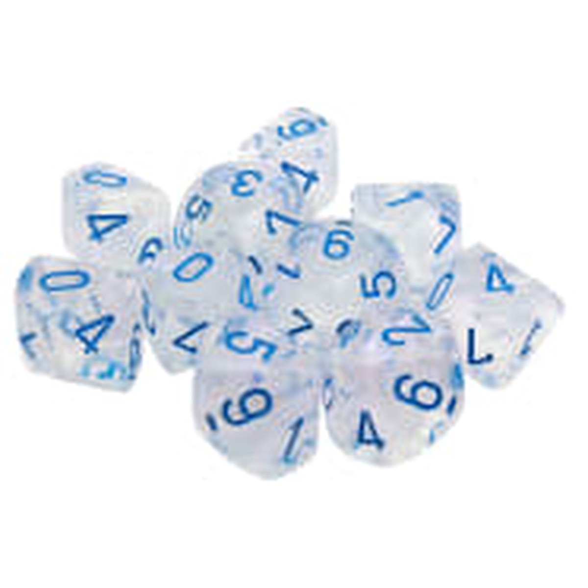 Chessex Luminary Borealis Icicle/Light Blue 10ct D10 Set (27381)