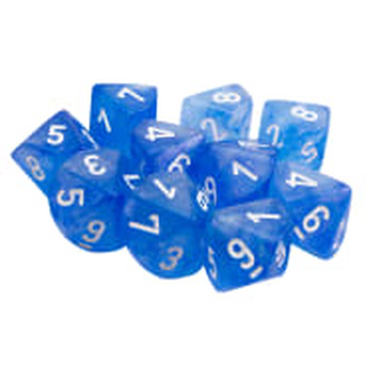 Chessex Luminary Borealis Sky Blue/White 10ct D10 Set (27386)