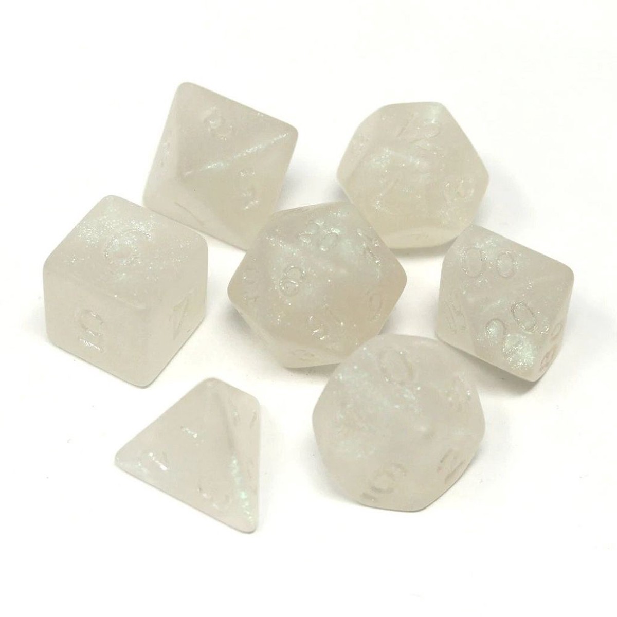 Die Hard Dice 7ct Polyhedral Project Dice Set - Frosted Glacial Moonstone