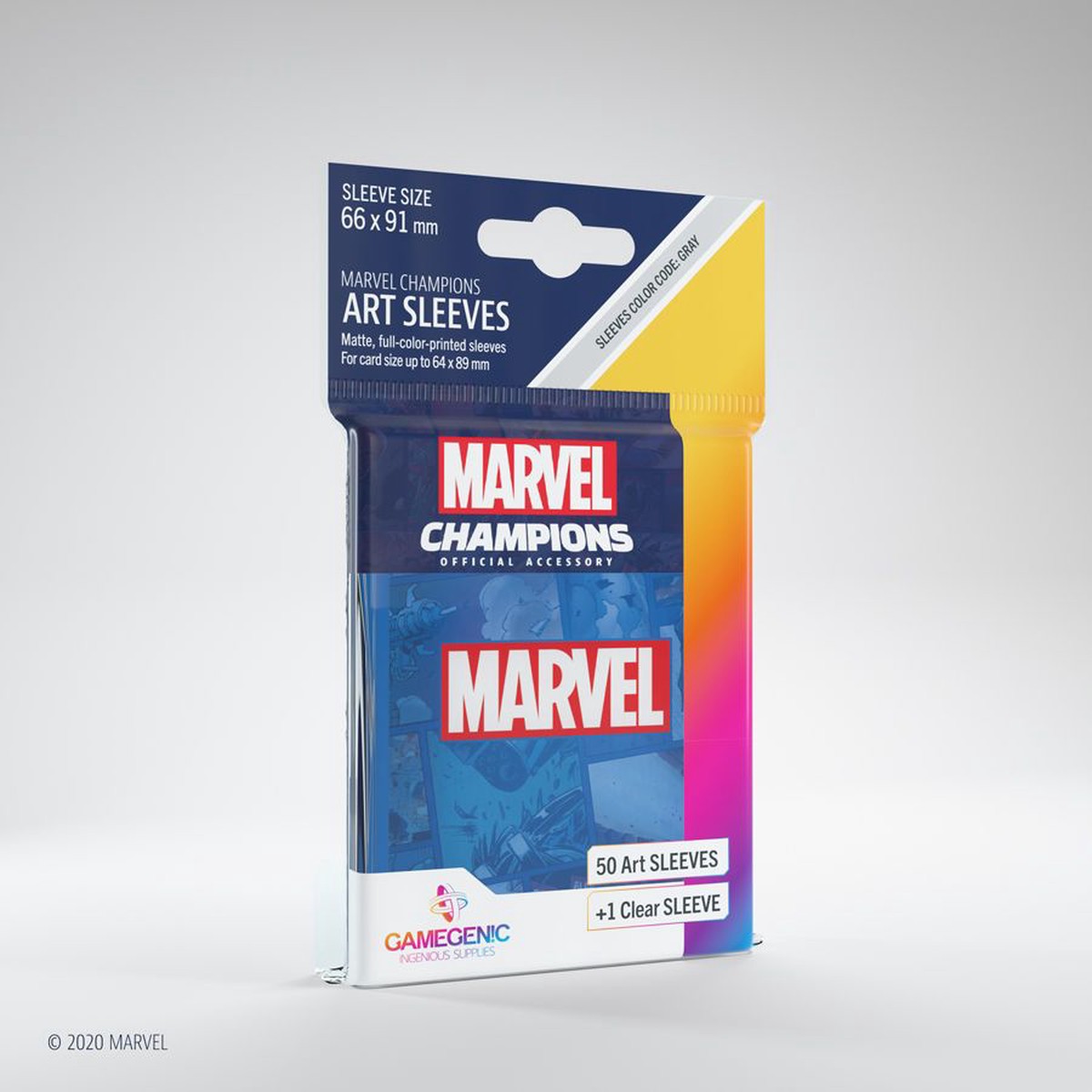 Gamegenic Marvel Champions 50ct Standard Size Art Sleeves Blue