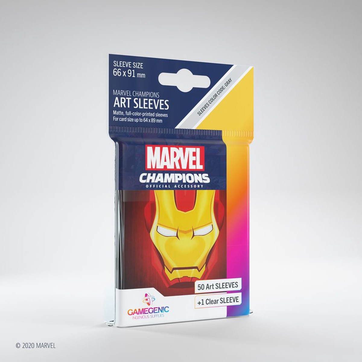 Gamegenic Marvel Champions 50ct Standard Size Art Sleeves Iron Man
