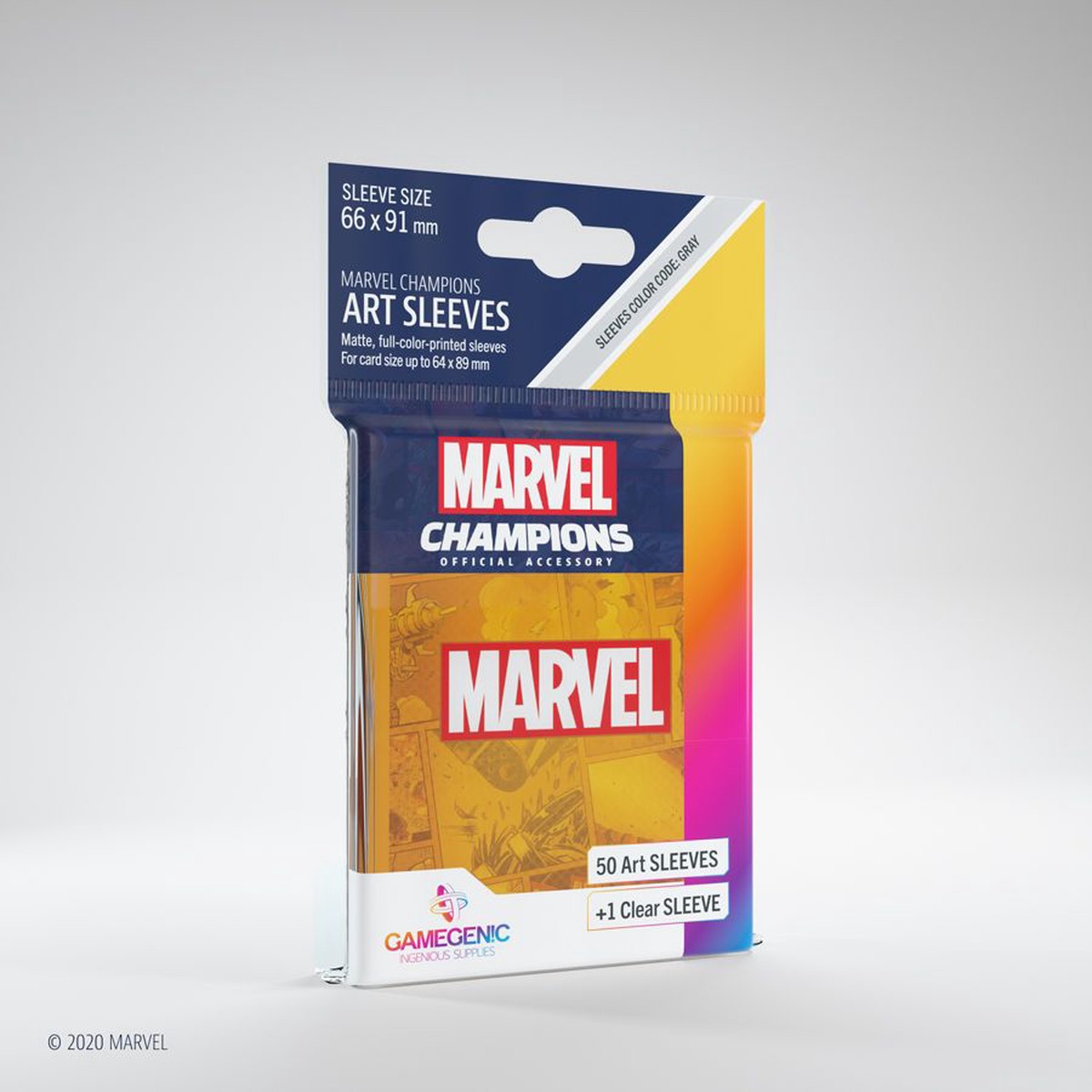 Gamegenic Marvel Champions 50ct Standard Size Art Sleeves Orange