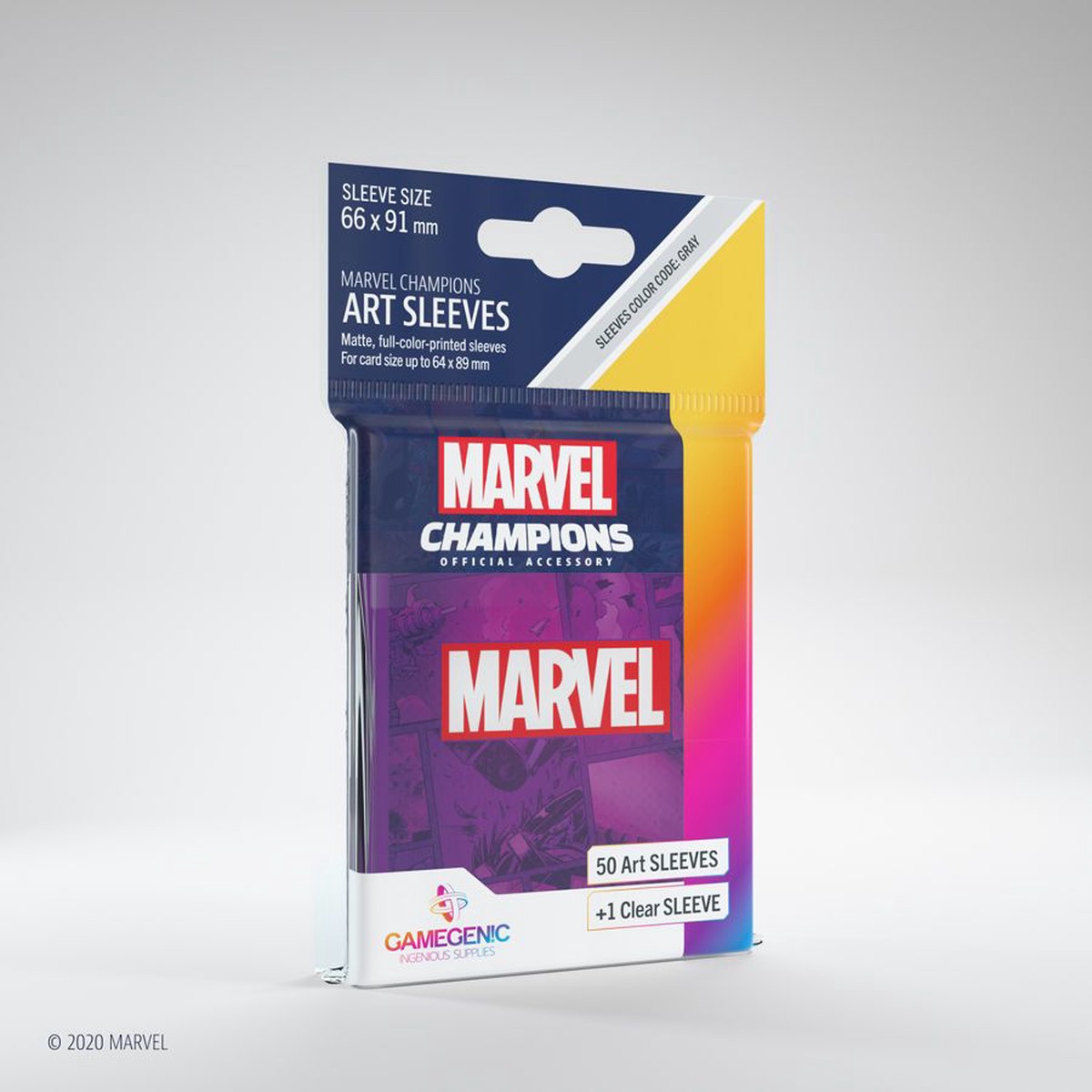 Gamegenic Marvel Champions 50ct Standard Size Art Sleeves Purple