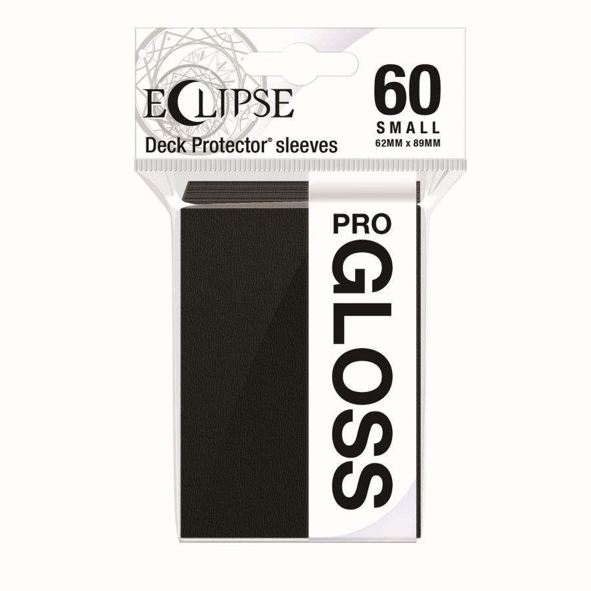Ultra Pro Small Card Game Sleeves 60ct Eclipse Gloss Black (15625)