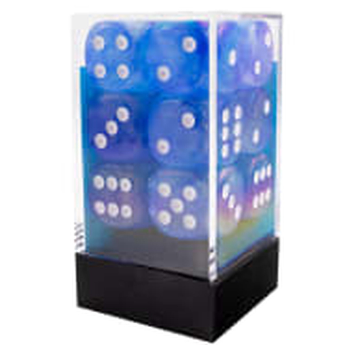 Chessex 16mm Borealis Luminary Sky Blue/White 12ct D6 Set (27785)