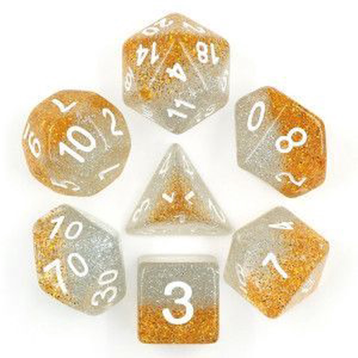 Die Hard Dice Christmas String 7ct Polyhedral Set