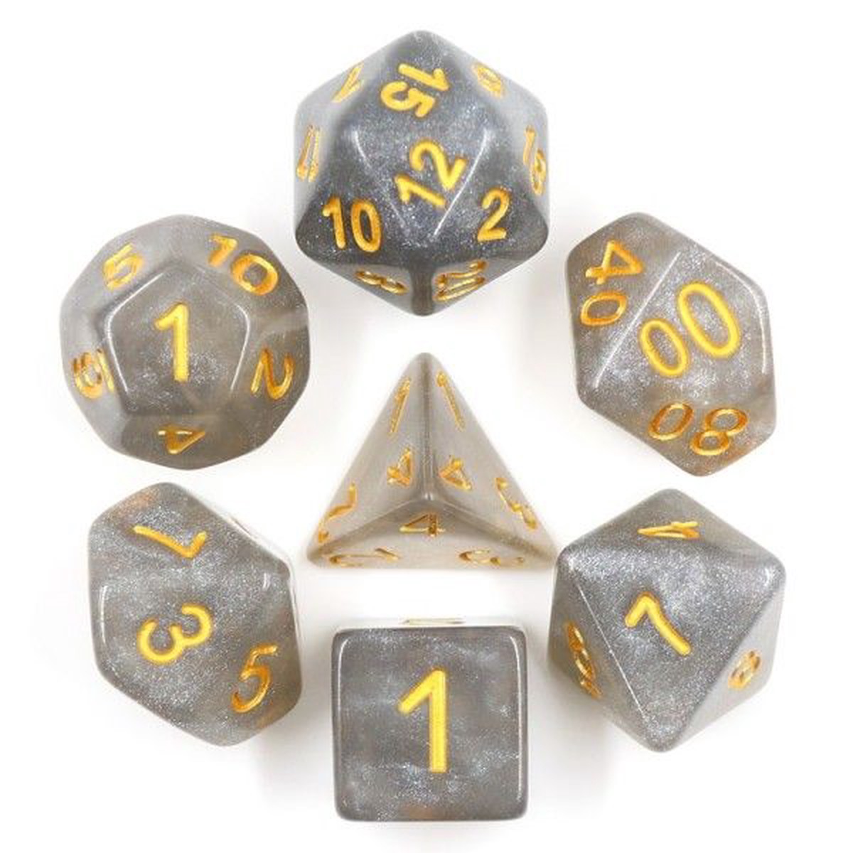 Die Hard Dice Onyxstone 7ct Polyhedral Set