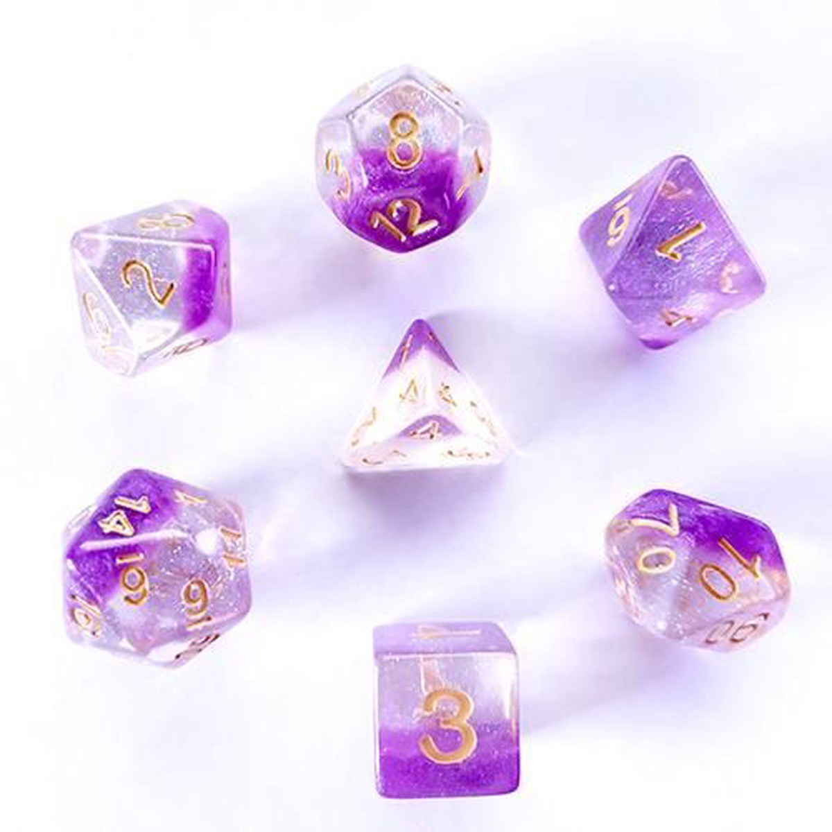 Die Hard Dice Violet Sunset 7ct Polyhedral Set