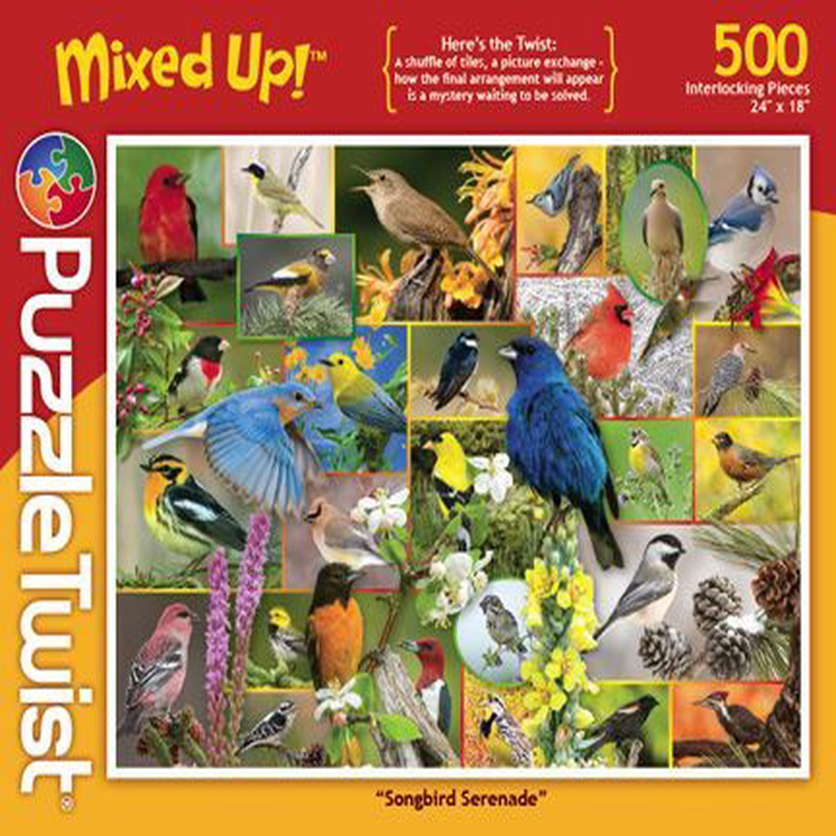 Puzzle Twist Mixed Up 500 Piece Songbird Serenade