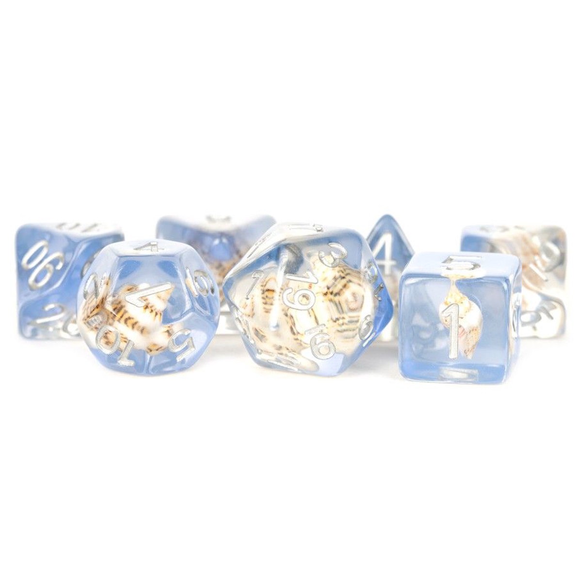 Metallic Dice Games 7ct Polyhedral Dice Set Sea Conch