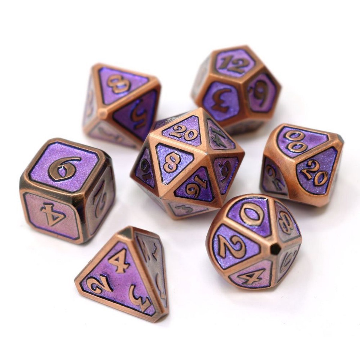 Die Hard Dice Metal Dreamscape Larkspur 7ct Polyhedral Set
