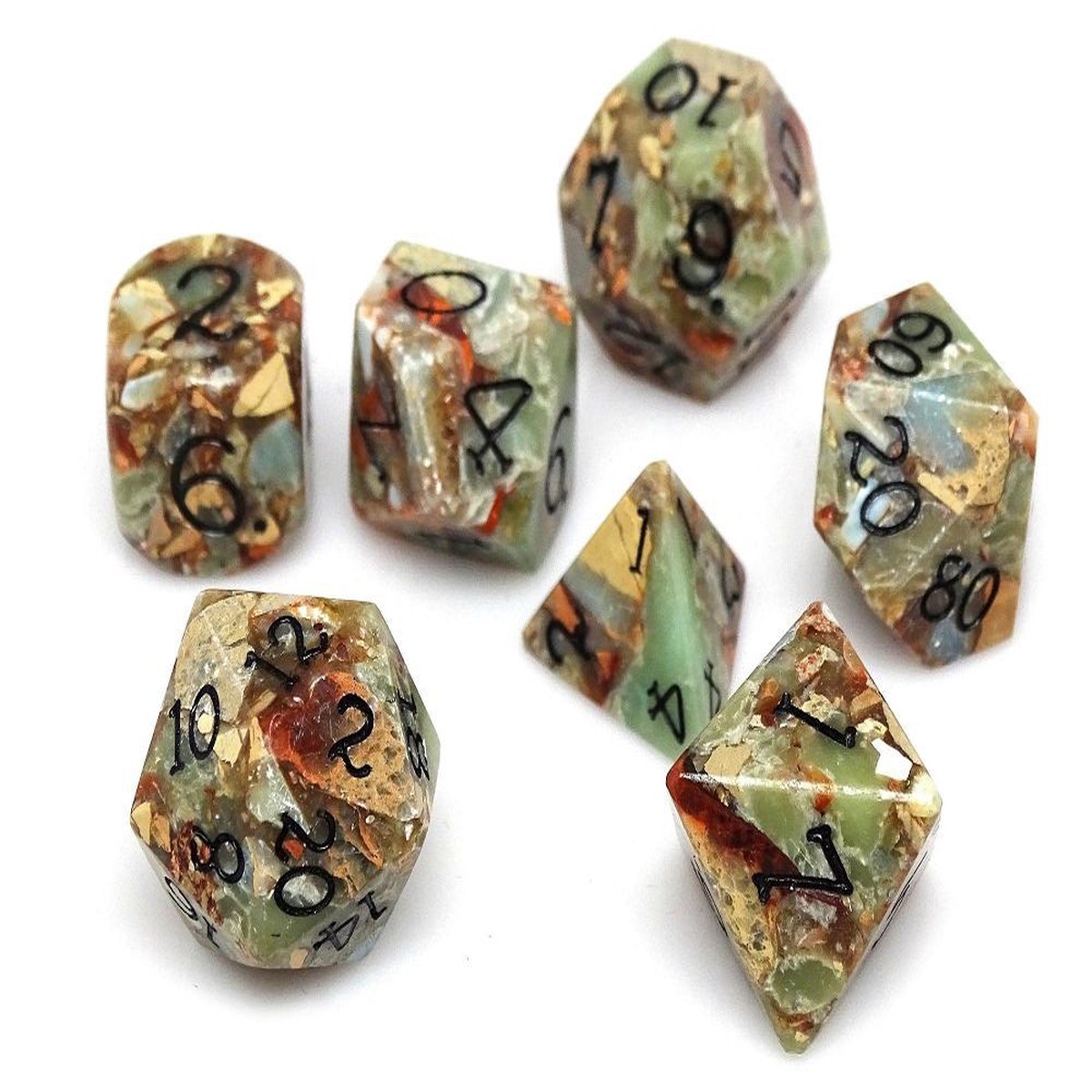 Wizard Stone Desert Mirage 7ct Polyhedral Dice Set