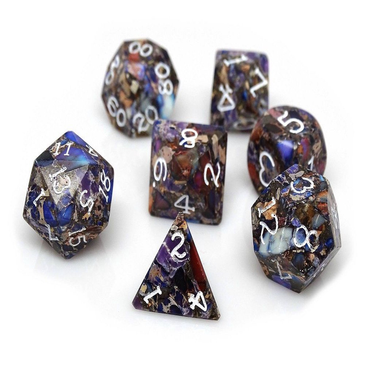 Wizard Stone Nebula 7ct Polyhedral Dice Set