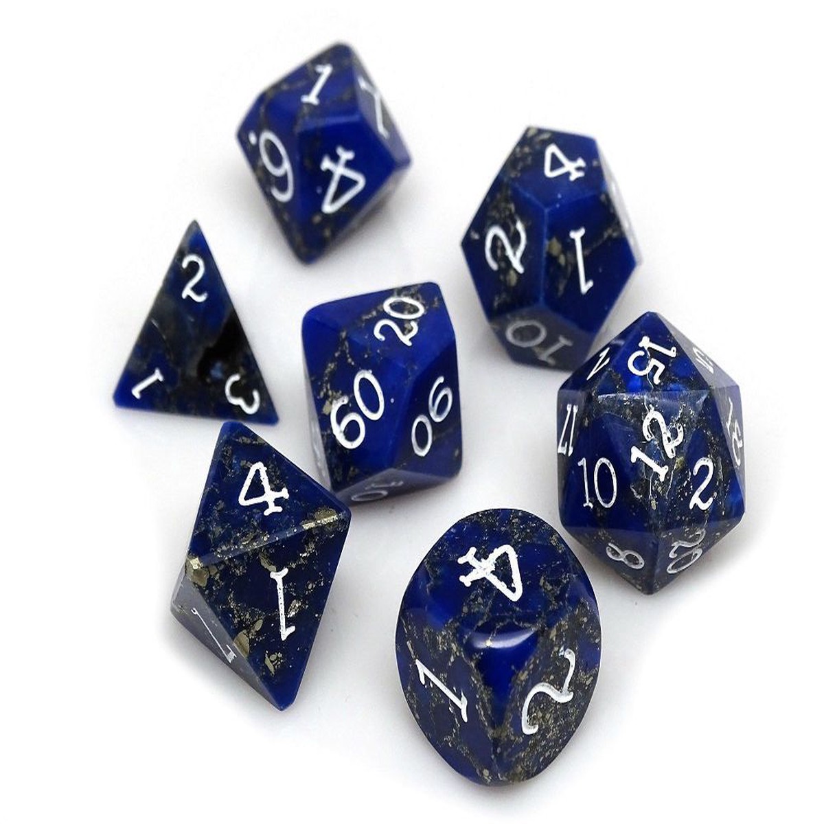 Wizard Stone Shimmering Sea 7ct Polyhedral Dice Set