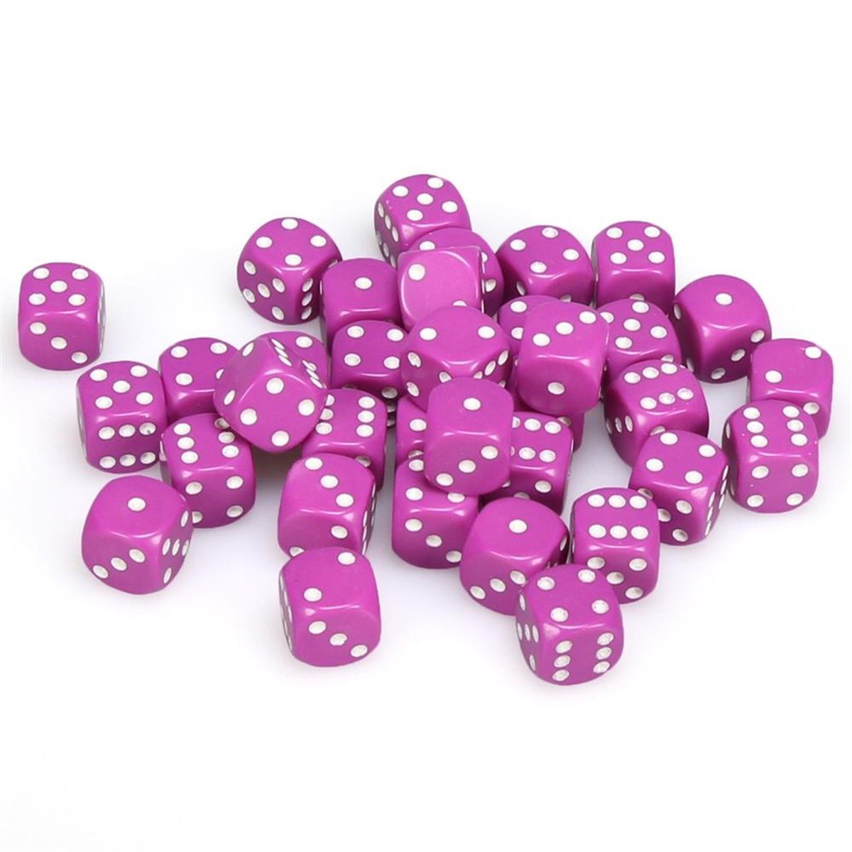 Chessex 12mm Opaque Light Purple/White 36ct D6 Set (25827)