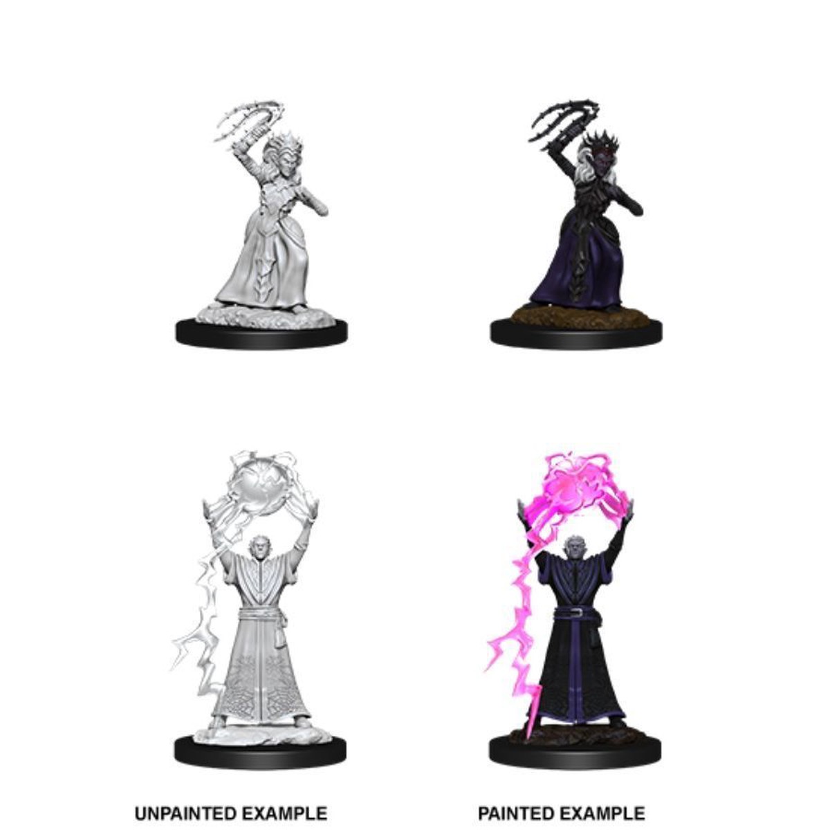 D&D Nolzur's Marvelous Unpainted Miniatures: Drow Mage & Drow Priestess (90071)