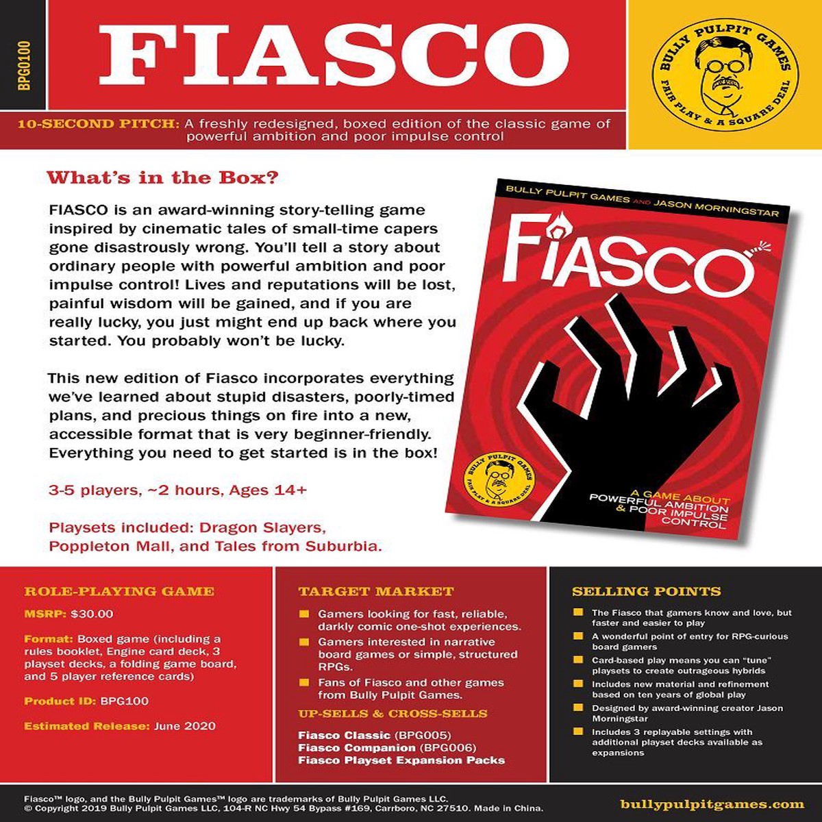 Fiasco RPG Boxed Set (Revised)