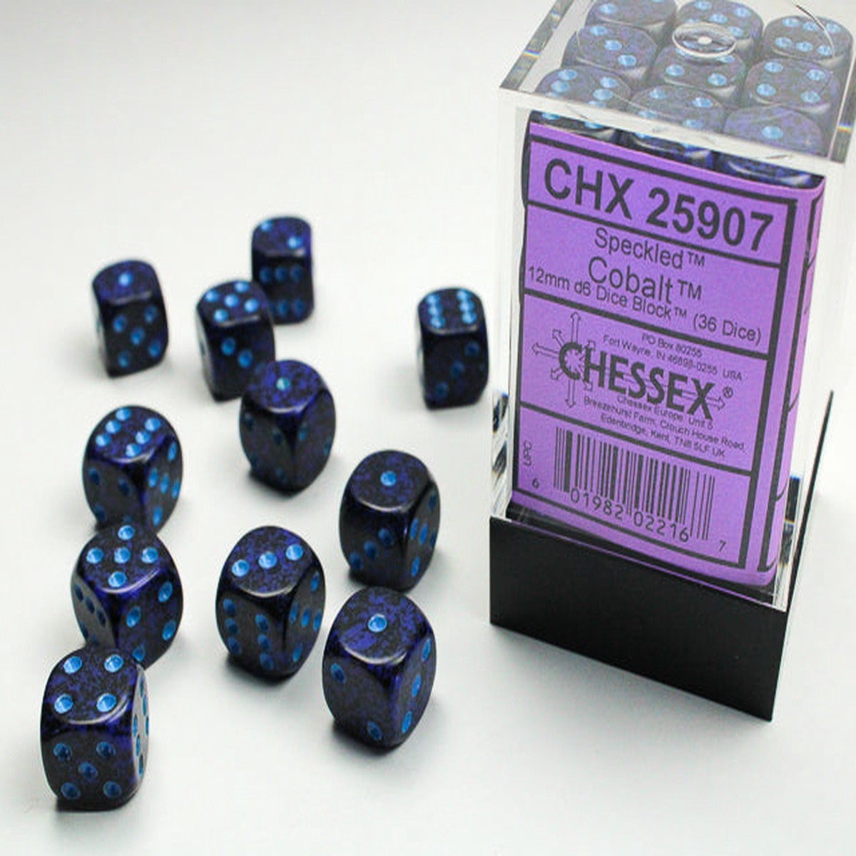 Chessex 12mm Speckled Cobalt 36ct D6 Set (25907)