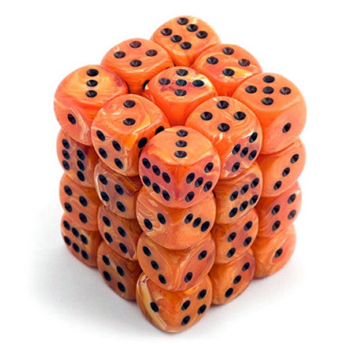Chessex 12mm Vortex Orange/Black 36ct D6 Set (27833)