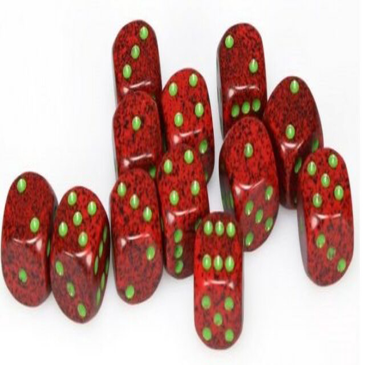 Chessex 16mm Speckled Strawberry 12ct D6 Set (25704)