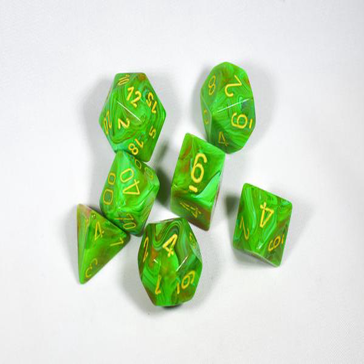 Chessex Vortex Slime/Yellow 7ct Polyhedral Set (27515)