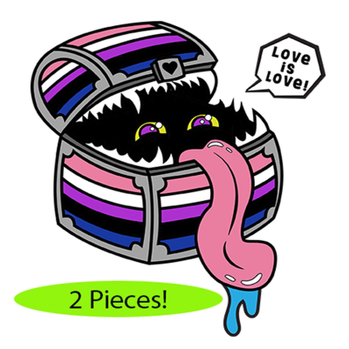 Pride Mimic Pin: Genderfluid